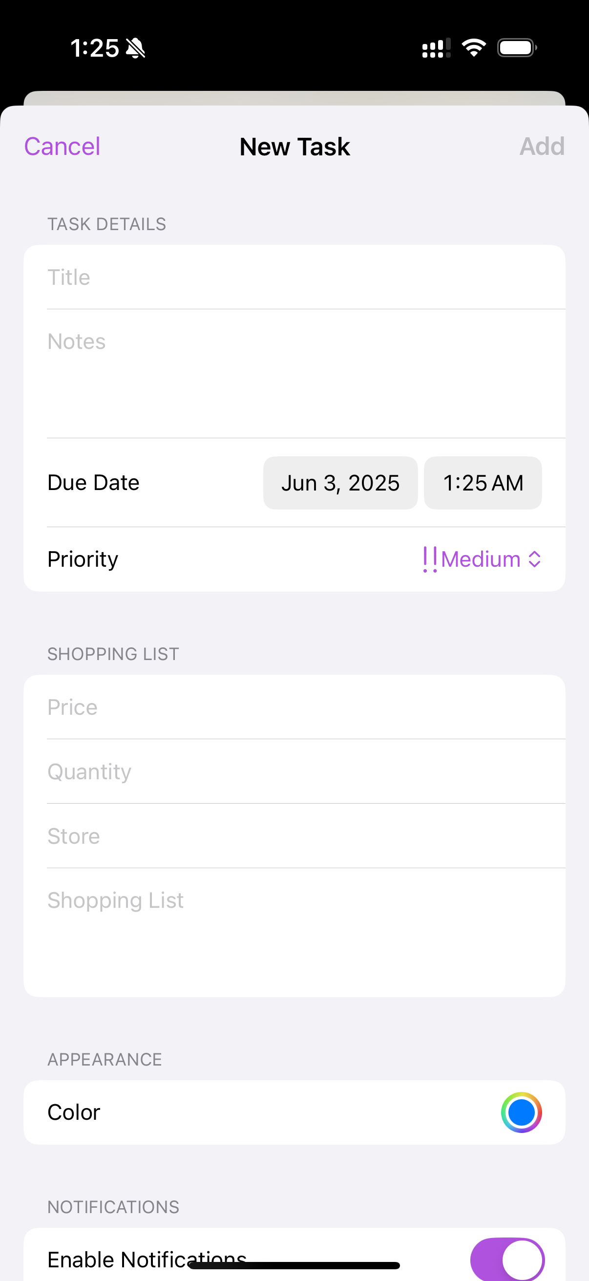 HelloDo New Task Screenshot